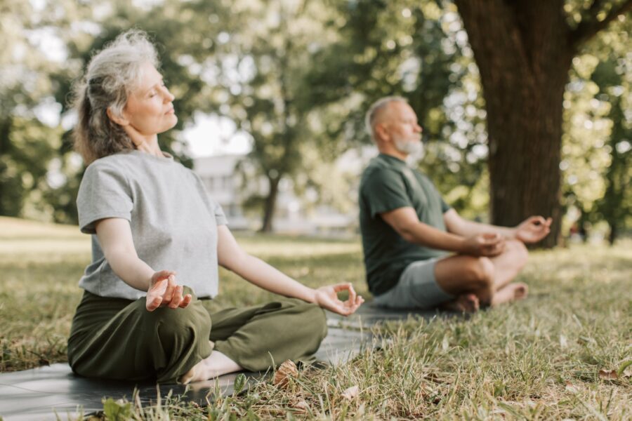 A Couple Doing Yoga Together - Hobbits for old